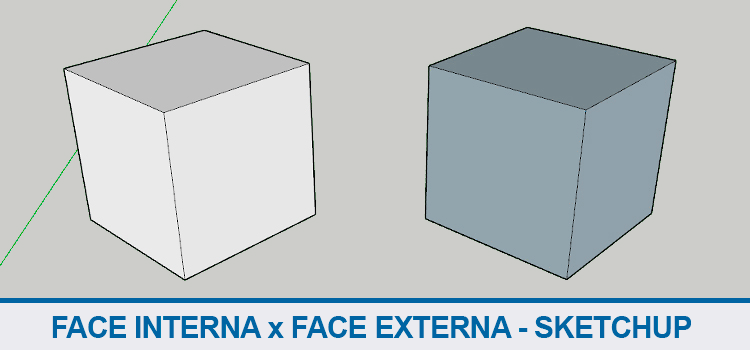 Face interna x Face externa – Sketchup