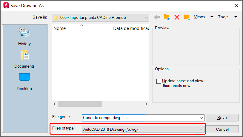 Importar planta CAD no Promob 9 importar-planta-cad